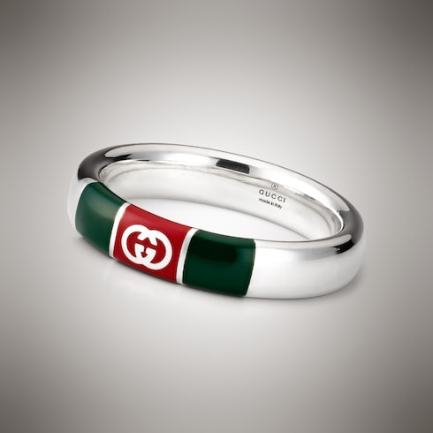 Bague avec détail bande Web