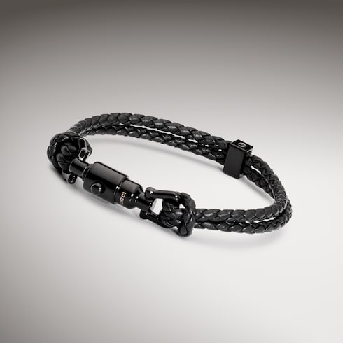 Bracelet tressé avec détail piston