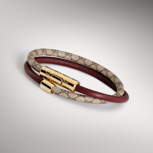 Double bracelet avec détail GG