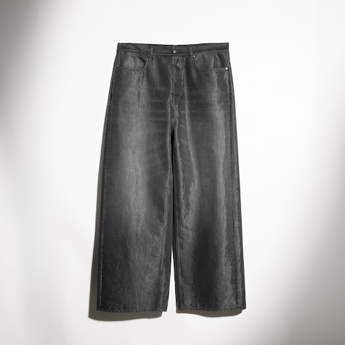 Pantalones de denim de algodón y nylon lavado