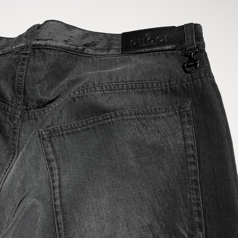 Pantalon en denim en nylon et coton lavé