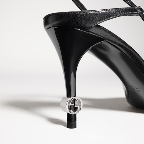 Women's slingback with Interlocking G details