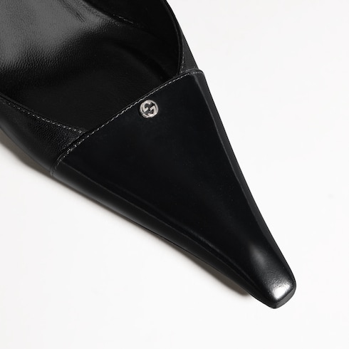 Women's slingback with Interlocking G details