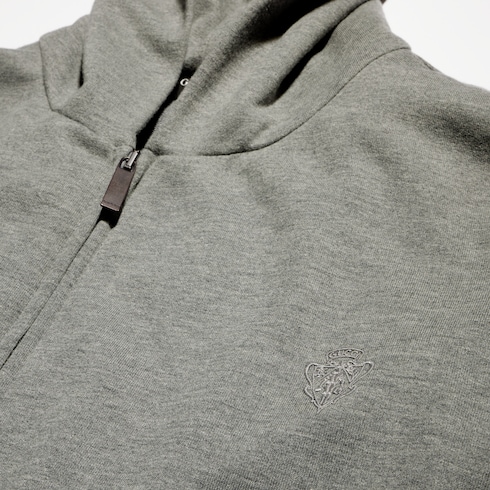 Giacca in jersey di cotone e cashmere con zip