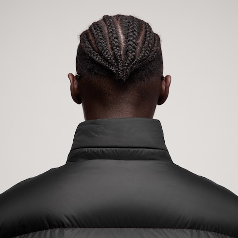 Lightweight padded polyester zip jacket