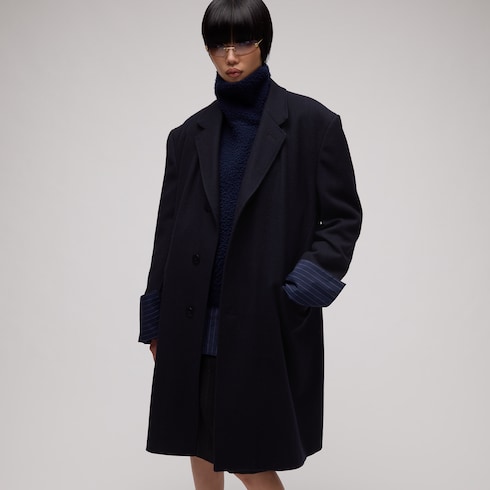 Soft felt wool coat