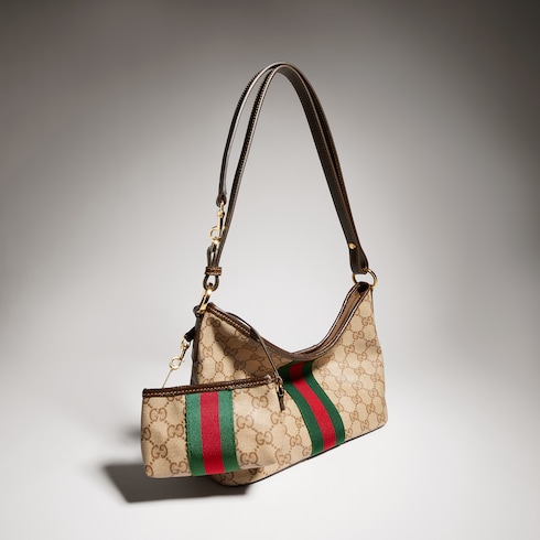 Mittelgroße Schultertasche mit Web