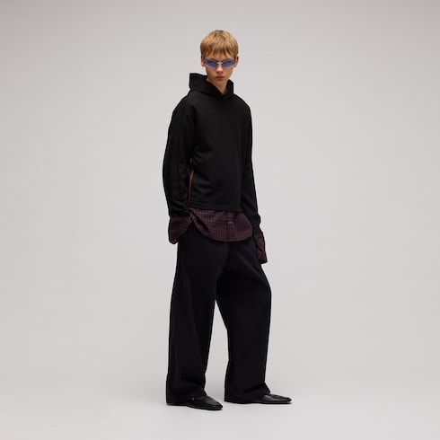 Sudadera con capucha de punto de algodón