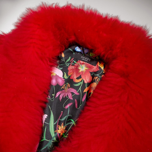 Cappotto lungo in morbido shearling