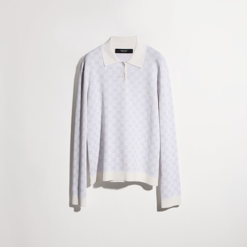 Pullover aus feiner Viskose mit GG-Jacquard