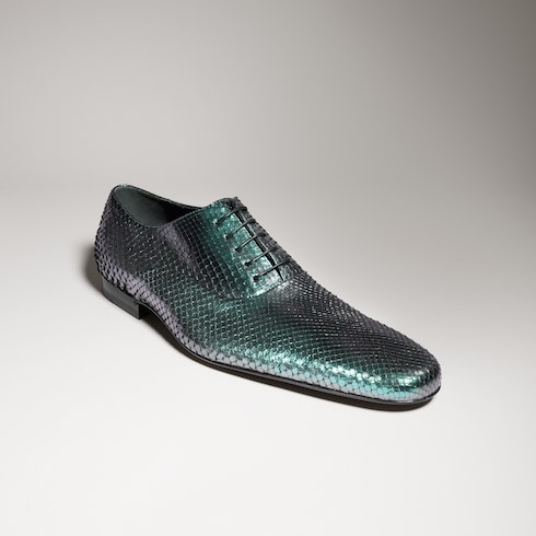 Men's python lace-up shoe
