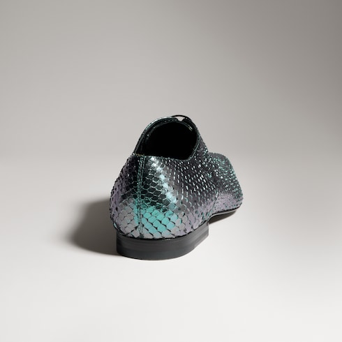 Men's python lace-up shoe