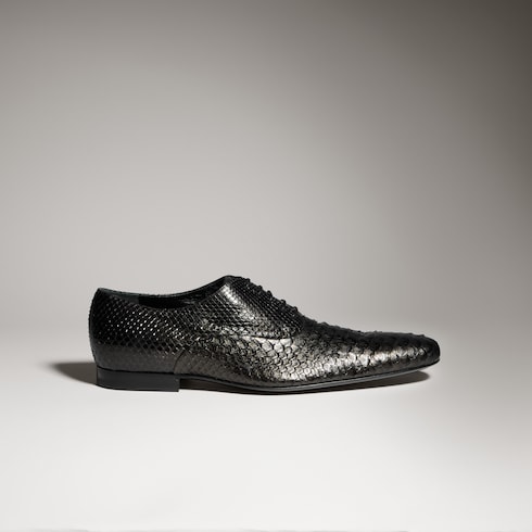 Men's python lace-up shoe