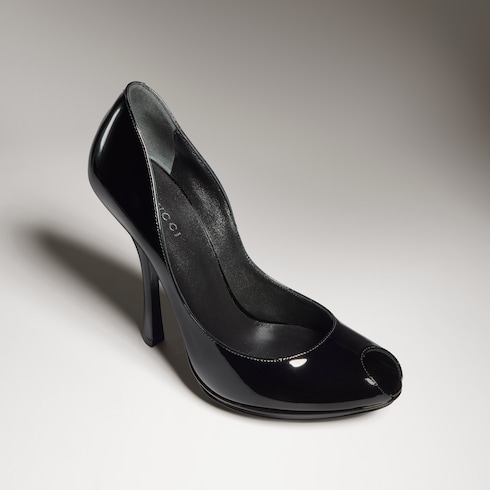 Damenpumps mit Plateausohle und Peeptoe