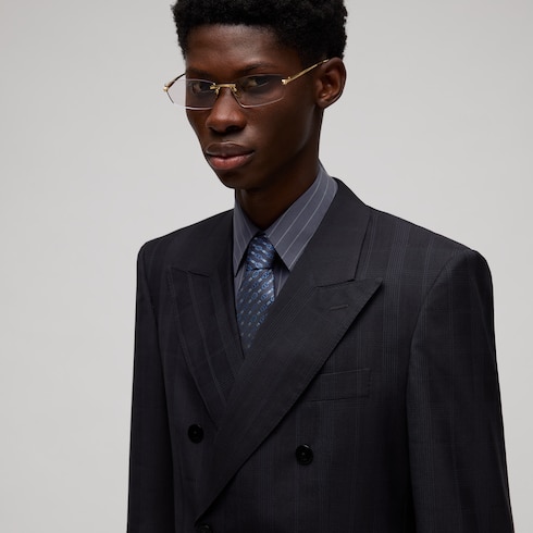 Interlocking G belt silk jacquard tie