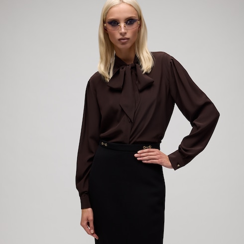 Bluse aus Crêpe de Chine