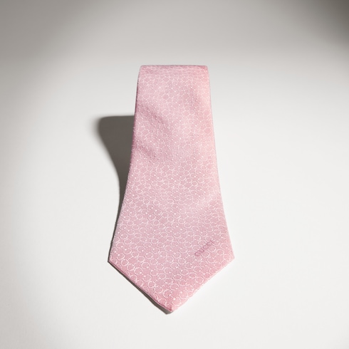 Cravatta in seta jacquard con Morsetto