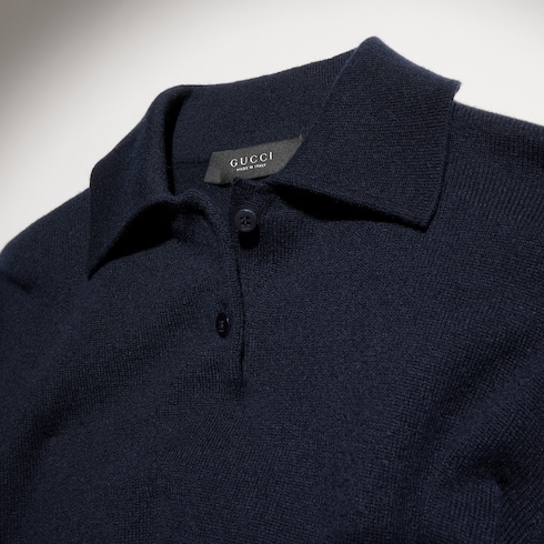 Knit cashmere sweater with embroidery