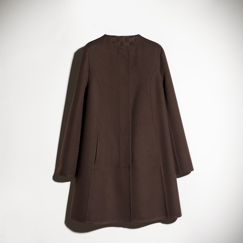 Silk wool coat with GG inside