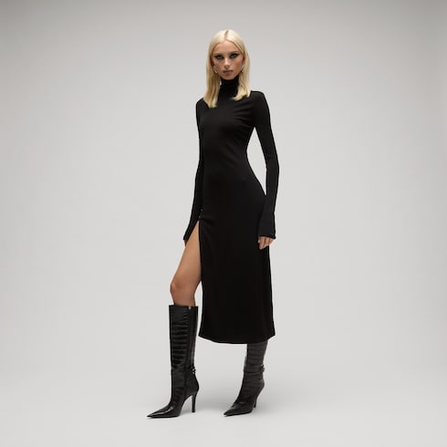 Viscose crêpe jersey dress