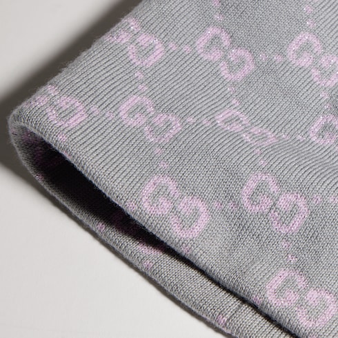 GG wool viscose lamé jacquard hat