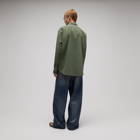 Camisa de poliamida de algodón a cuadros