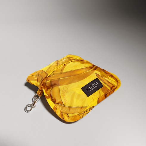 Large foldable printed tote bag