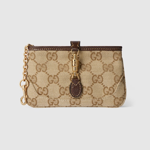 【最終お値下げ】GUCCI GG Supreme Tian キーポーチ Gucci Jackie ジップ キーポーチ ・サンド＆ブラウン GGキャンバス