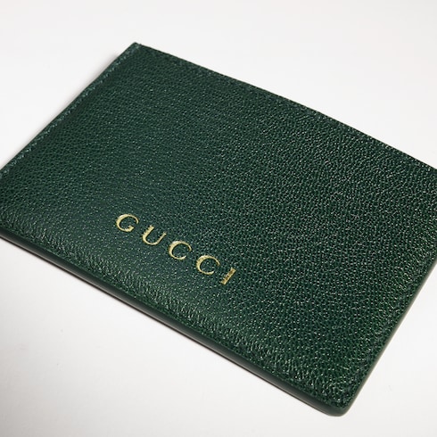 Card case with Gucci lettering