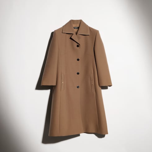 Cappotto in lana natté leggera