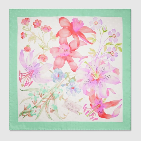 み*み様 GUCCI グッチ　シルクスカーフ マルチカラー　90×90 A00BAQ_3G009_3977_001_090_0000