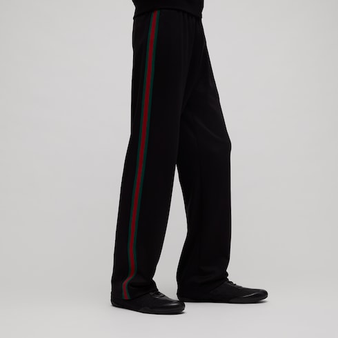 Pantalon de sport en jersey technique brillant