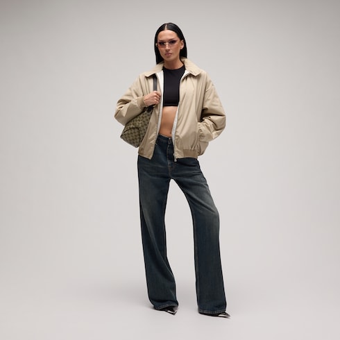 Veste zippée technique en nylon mat