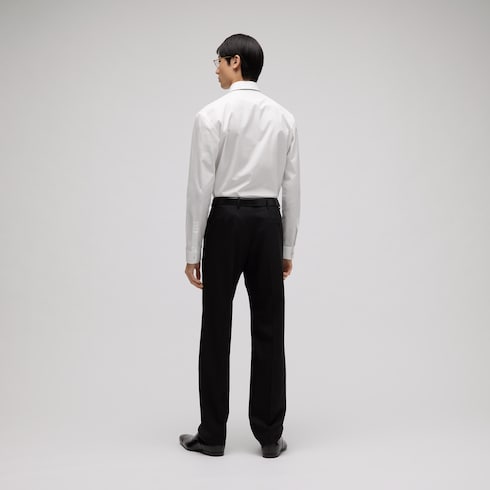Camisa de popelina de seda y algodón