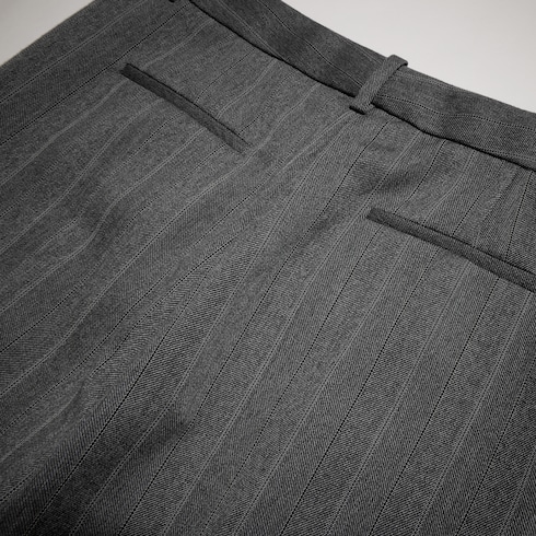 Pinstripe wool pants
