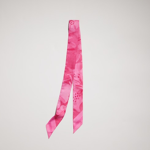 Cinta de sarga de seda estampada