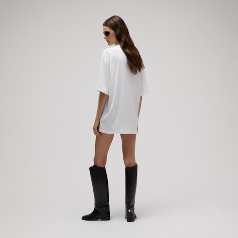 T-shirt in jersey di cotone con stampa
