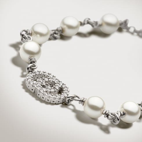 Armband mit Perle und Kristall-Charm