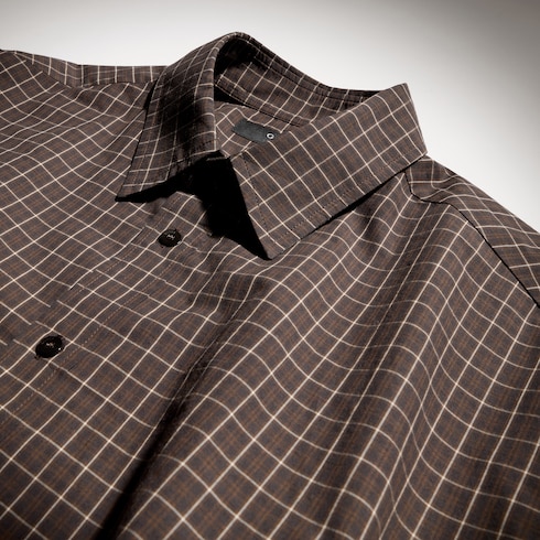 Camicia a quadri in popeline di cotone
