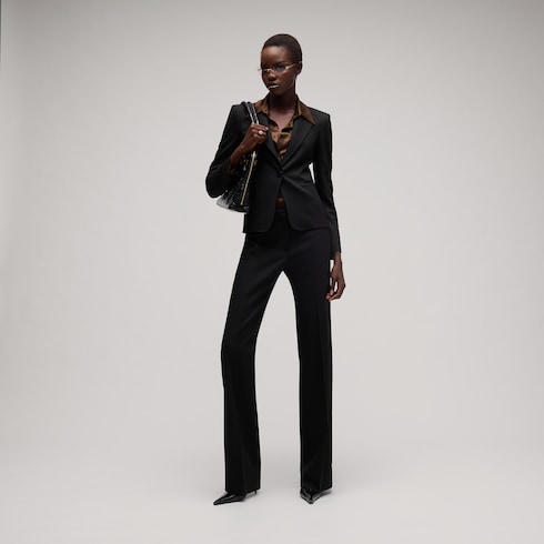 Wool grain de poudre jacket