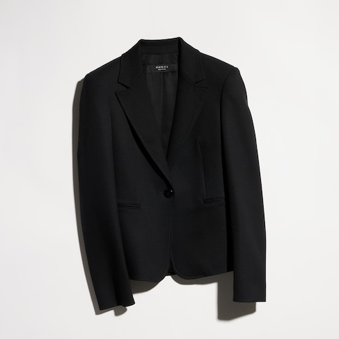 Wool grain de poudre jacket