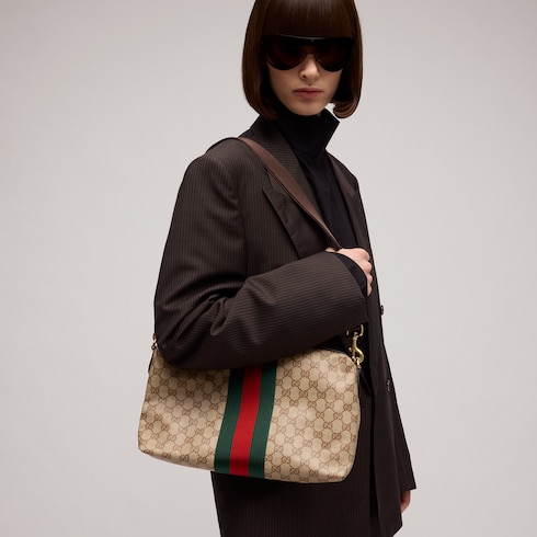 Medium GG crossbody bag with Web