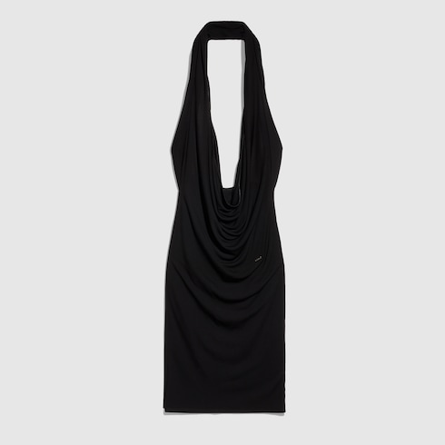 Viscose crêpe jersey draped dress