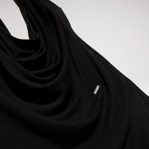 Viscose crêpe jersey draped dress