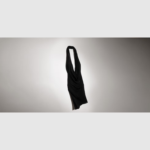 Viscose crêpe jersey draped dress