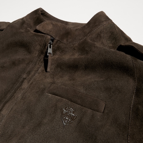 Chaqueta bomber de ante suave