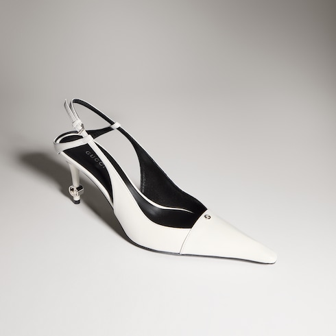 Women's slingback with Interlocking G details