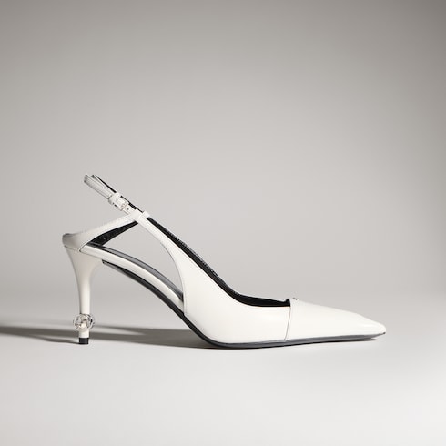 Women's slingback with Interlocking G details