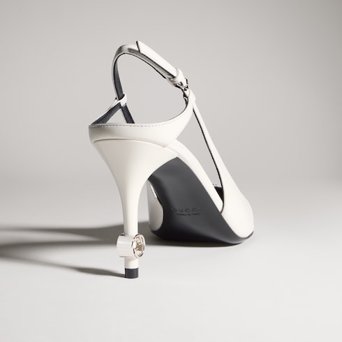 Women's slingback with Interlocking G details