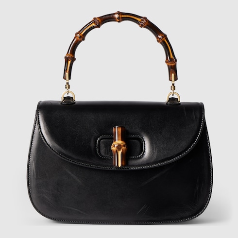 Gucci Bamboo 1947系列中号竹节手袋